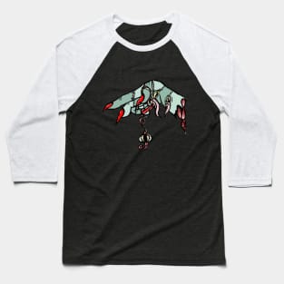 Multi Mouthed Zombie Hand Baseball T-Shirt